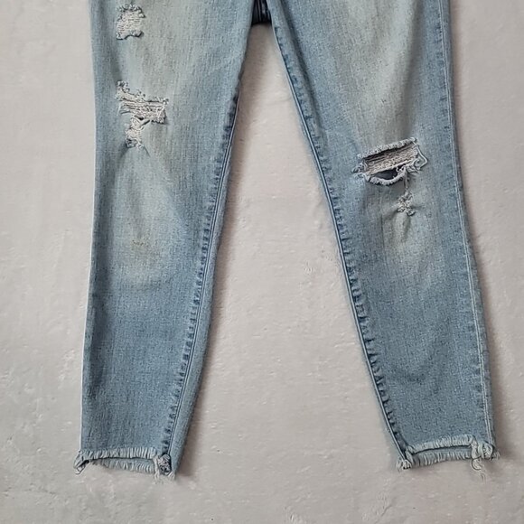 Abercrombie Fitch Harper Ankle Size 0/25 Youth Jeans Blue Denim Distressed READ - Picture 3 of 15